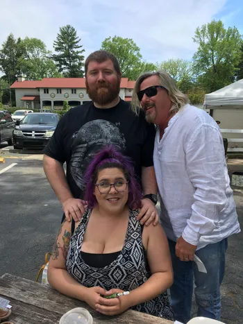 Group of three people outdoors