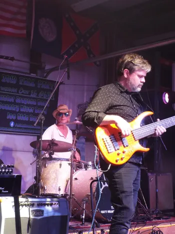 Musicians performing on stage