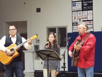 Musicians performing on stage