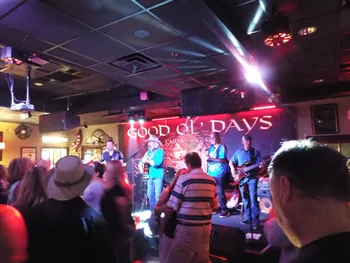 Live band performing onstage