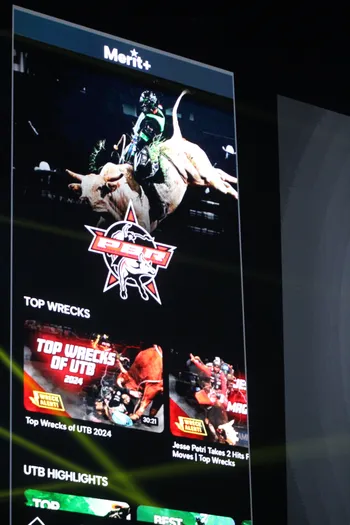 Bull riding video interface screen